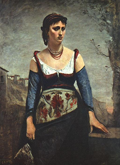  Jean Baptiste Camille  Corot Agostina2 oil painting image